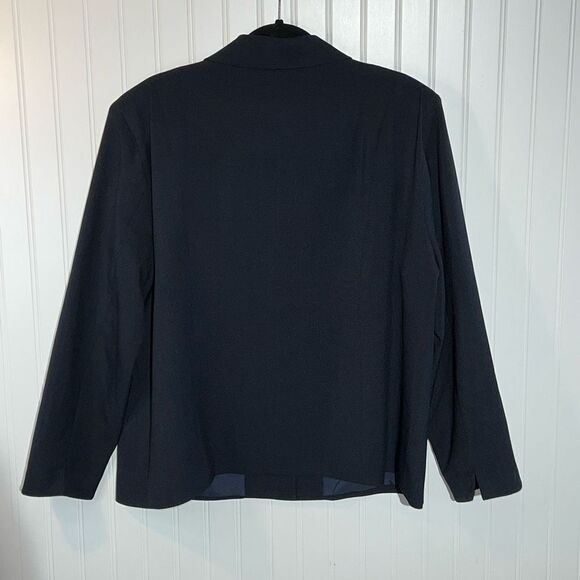 Reflections Of Dallas Blazer Women 18 Navy Button Down Long Sleeve Office Attire - Picture 6 of 11